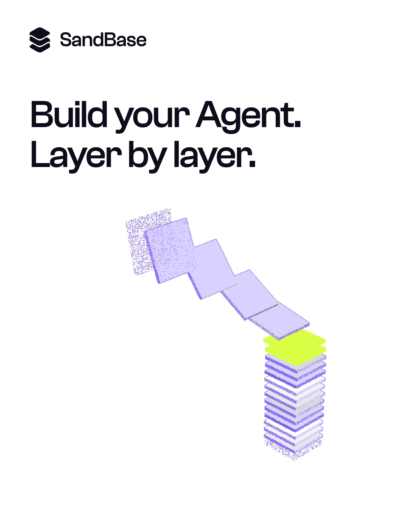Light SandBase poster composition with a continuous stack of layers