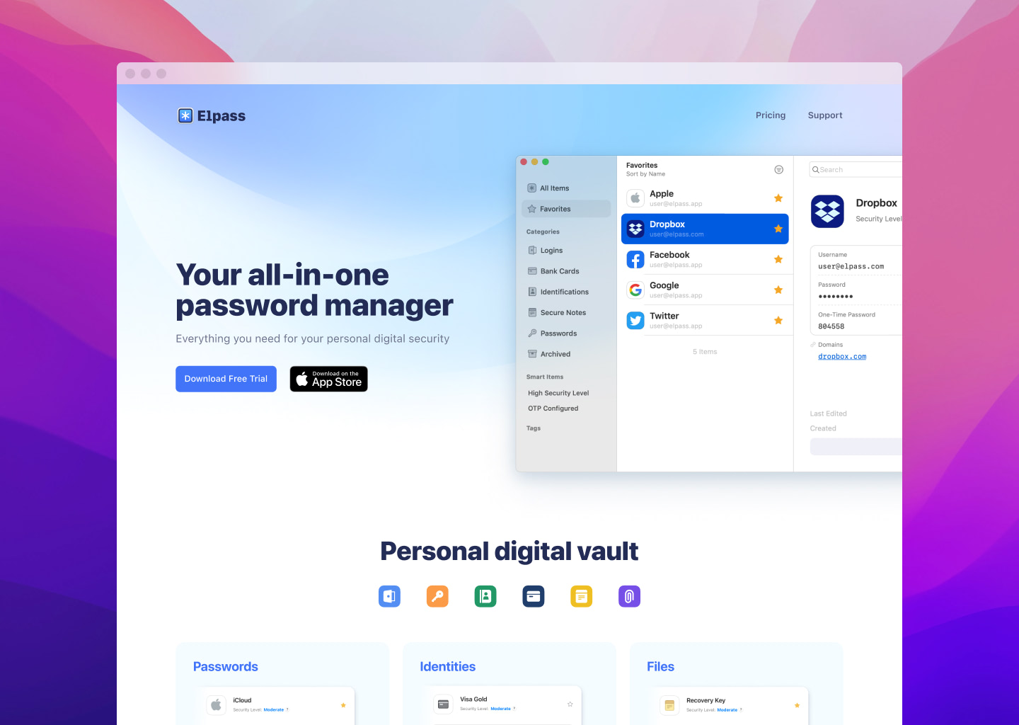 Elpass website